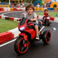 Moto électrique à 3 roues pour enfants, jouet télécommandé, moteur 18W, alimenté par batterie, en plastique, pour les 2-7 ans