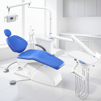 Sillón Dental de Alta Calidad al Precio Más Bajo, Escupidera de Cerámica, Lámpara Oral LED, Equipo para Clínica Dental con Taburete para Dentista