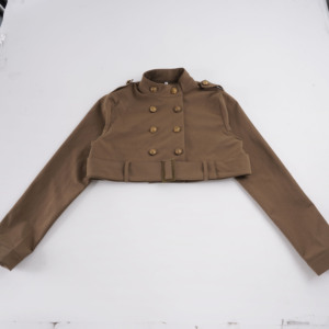 Manteau Trench Court à Double Boutonnage avec Boucle Métallique, Col Montant, Coupe Ajustée, Style Britannique Vintage, Élégant et Flatteur, Veste Décontractée Tendance - Product Image 6