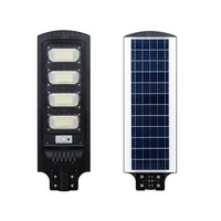Lampu LED Tenaga Surya All In One Langsung dari Pabrik 620mm Sensor Gerak Casing ABS Hitam Lampu Tiang untuk Halaman, Desa, Jalan