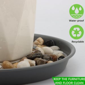 Pots et soucoupes ronds en plastique écologiques toutes tailles pour plantes succulentes, pour usage en jardin - Product Image 3