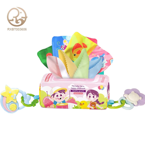 Vente en gros de jouets éducatifs en peluche pour nouveau-né Boîte à mouchoirs <span class=keywords><strong>Livre</strong></span> en tissu doux Jouet sensoriel magique d'apprentissage précoce - Product Image 1