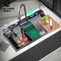 Vente chaude cascade d'abeille évier multifonctionnel anti-rayures cascade évier de cuisine avec robinet