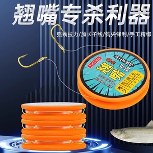 Yiteng Double Hook Extended Leader Gold Sea Bream Hook Freshwater Fishing Carp Target Strong Pull Force Hand Tied - Product Image 1