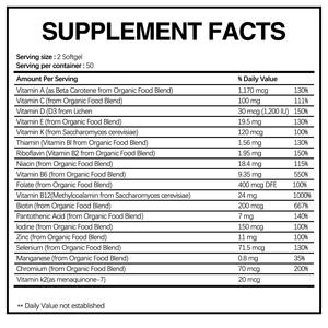 Complément multivitaminé pour hommes Lean-Label en gélules molles - Sans excipients, pour le système immunitaire et la détoxification, enregistré auprès de la <span class=keywords><strong>FDA</strong></span> - Product Image 6