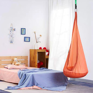 Silla Colgante Tipo <span class=keywords><strong>Hamaca</strong></span> Sensorial para Niños con Almohada Inflable y Bolsillo Lateral para Uso <span class=keywords><strong>en</strong></span> Interiores y Exteriores - Product Image 5