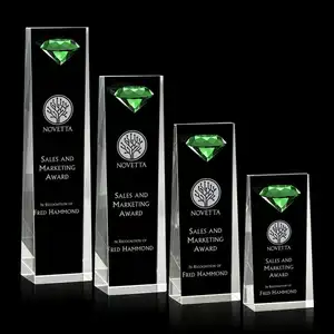 Hitop Wholesale Custom High Quality Custom Clear K9 Crystal Trophy Diamond Balmoral Gemstone Award
