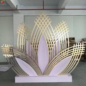 Event Used Special Lotus Custom Acrylic PVC Wedding <strong>Backdrop</strong> <strong>Stand</strong> - Product Image 2