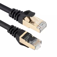Kabel Patch CAT7 CAT8 AWG28/26/24 Berisolasi dengan Konduktor Untaian Tembaga Murni 1m/3m/5m/10m Kabel Patch LAN RJ45