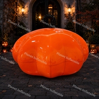 Citrouille géante gonflable transparente en PVC pour fête d'Halloween, décoration extérieure, affichage personnalisé pour festival
