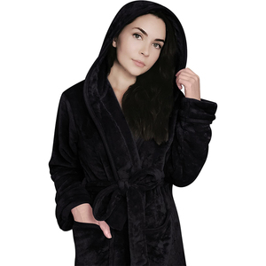 Vente en gros Meilleur prix Grande taille Peignoir à capuche en molleton pour femmes-<span class=keywords><strong>Robe</strong></span> longue en peluche Vêtements <span class=keywords><strong>de</strong></span> nuit pour filles <span class=keywords><strong>Robe</strong></span> <span class=keywords><strong>de</strong></span> <span class=keywords><strong>chambre</strong></span> pour dames - Product Image 3