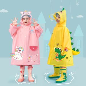 Ensemble imperméable et coupe-vent en EVA durable pour enfants, style dessin animé, pliable, écologique, pour le voyage - Product Image 1