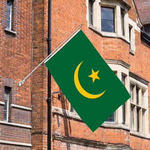3x5Ft High Quality Triple/Double Layer Plus Blackout Cloth 100D Polyester Fabric Country Flag Mauritania Country - Product Image 5