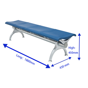OEM fábrica personalizable colores Metal PU muebles de sala de espera 1/2/3/4/5 plazas aeropuerto Hospital silla banco de recepción - Product Image 2