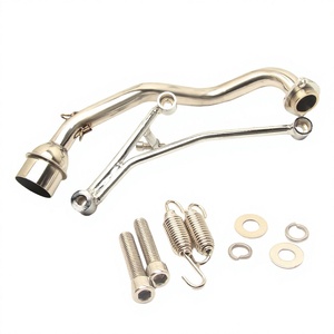 สำหรับยามาฮ่า GY6 125 110cc สกู๊ตเตอร์ ท่อไอเสียสแตนเลสแบบเดี่ยวพร้อมขายึดกลางแบบดัดแปลง - Product Image 2