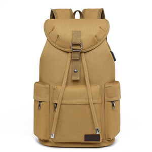 Custom Printed Vintage <b>Large</b> Capacity Canvas Usb <b>Backpack</b> Laptop <b>School</b> Bag <b>Backpack</b> - Product Image 5