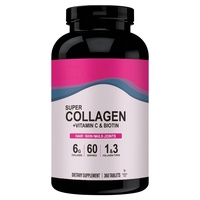 Tabletas de Colágeno con Vitamina C, Mejoran la Salud, Fortalecen el Sistema Inmunológico, Hidratan la Piel, Mejoran la Elasticidad de la Piel, Apoyan la Salud de las Articulaciones