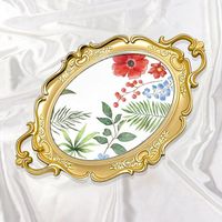 Vente en gros de plateau en PP doré pour la fête de mariage ou le stockage de bonbons biscuit plat de riz en or
