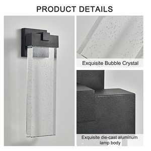 LED grandi luci per esterni, 18 pollici lanterne esterne nere impermeabili per il portico anteriore Garage interruttore di controllo del balcone 12W - Product Image 4