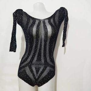 Combinaisons sexy en maille noire transparente, combinaison dos nu à manches longues, mode féminine, tenue de soirée pour femmes, tenue de boîte de nuit - Product Image 6