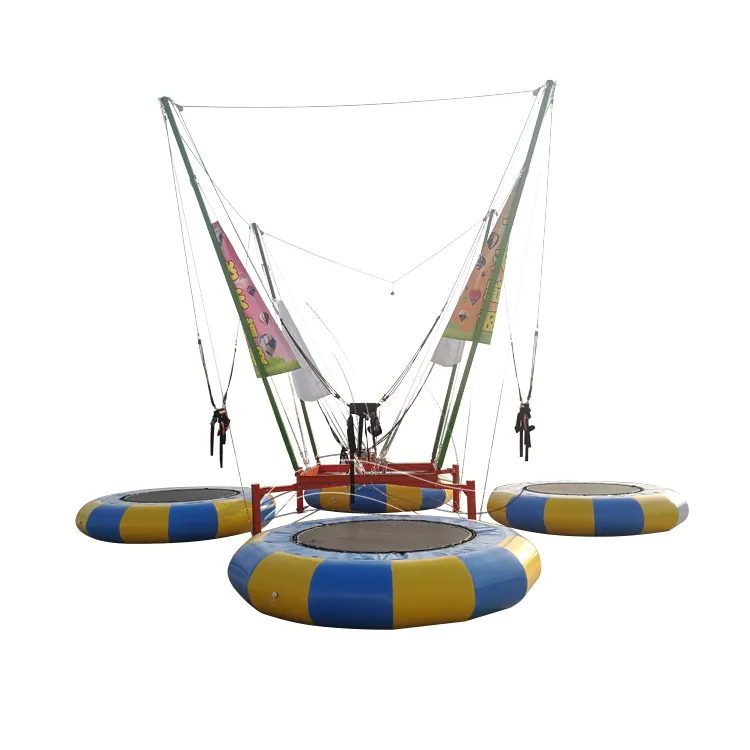 Erwachsene und Kinder Funfair Rides Round 4 in 1 Bungee Jumping Bungee Trampolin mit Seil zu verkaufen