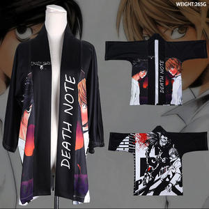 Kimono personnalisé avec impression de design <span class=keywords><strong>Death</strong></span> <span class=keywords><strong>Note</strong></span>, fabrication de jersey de dessin animé - Product Image 6