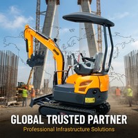 Pengiriman Gratis CE EPA Mini Crawler Compact Excavator Digger Alat Berat Konstruksi Pertanian Excavator Mini 2 Ton