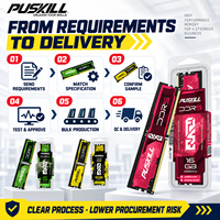 Mémoire RAM DDR5 PUSKILL 2x16 Go 6000 MHz CL30 pour ordinateur de bureau, latence ultra-faible, mise à niveau PC gaming, compatible Intel XMP 3.0 et AMD EXPO DDR5 UDIMM