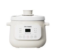 TONZE 2L avec pot intérieur en céramique pour la préparation de soupes, de bouillies et de gâteaux, cuiseur lent
