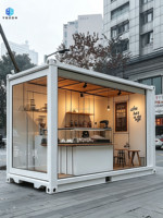 Yozon Custom, café en conteneur de 10 pieds, kiosque modulaire portable, boutique de vente au détail éphémère pour usage commercial en rue