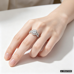 Bague de mariage personnalisée en or massif S925/10K/14K/18K avec diamant rond brillant de 1 carat de qualité VVS-VS cultivé en laboratoire - Product Image 5