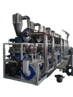 Broyeur à PVC à double moteur entièrement automatique, broyeur vertical à disque, pulvérisateur en acier inoxydable SUS304 pour le recyclage du PVC