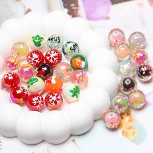 Acrílico Navidad pintado a mano cuentas de colores DIY accesorios de pulsera de cuentas Cadena de teléfono móvil accesorios de cuentas de coche al por mayor - Product Image 1