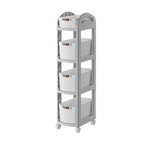 Kids Storage Cart 3 Tier Movable With Wheels Multi Functional Organizer For Home Office Bedroom Study Room - Product Image 4