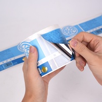 Étiquettes de bouteilles de lait holographiques personnalisées, durables, en rouleau, autocollantes, imperméables, pour yaourts, probiotiques, boissons