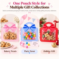 Logo personnalisé imprimé nœud sac fourre-tout PET fermeture éclair gravure emballage pour aliments pour bébé cuit Biscuit Snack cadeau sac en plastique pour stockage