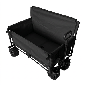 Chariot pliable avec fermetures éclair latérales et roues tout-terrain, transformable en chariot de camping <span class=keywords><strong>pour</strong></span> les <span class=keywords><strong>courses</strong></span> en plein air, le sport et la plage - Product Image 1