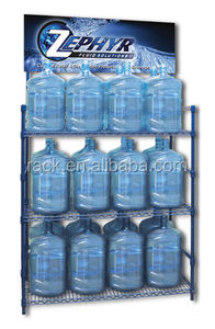 NSF 19L 5 Gallonen <span class=keywords><strong>3</strong></span> <span class=keywords><strong>Tier</strong></span> Gallone Metall Wasser flasche Organizer Rack mit Werbetafel - Product Image 2