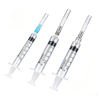 Seringues vétérinaires stériles jetables Luer Slip Lock avec aiguille, 1 ml, 3 ml, 5 ml, 10 ml, 20 ml