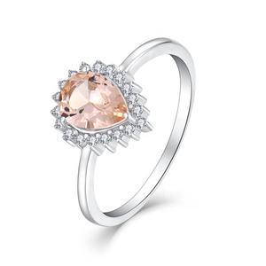 패션 보석 큐빅 지르콘 반지 약속 지르콘 남성 다이아몬드 반지 실버 925 약혼 여자 다이아몬드 <span class=keywords><strong>12mm</strong></span> 핑크 결혼식 - Product Image 1