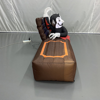 Décorations gonflables Dracula d'Halloween de vampire et de cercueil de taille de 6Ft avec la lumière menée
