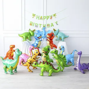 High Quality Balloon Dinosaur Kids Favorite Toys Self Standing Birthday Balloons Dinosaur Helium Inflatable 4D Balloon