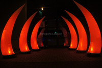 Décoration de mariage : Éléphant gonflable avec cornes et éclairage LED, cône en forme d'ivoire pour la décoration de fête