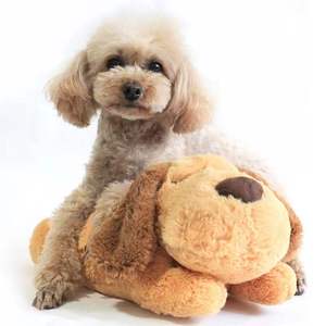 Directo de fábrica Alivio DE LA ANSIEDAD Perro de mascota Juguete de peluche Latido del corazón Calmante Cachorro Juguete Sueño Acompañar Animal en forma de perro de peluche Juguetes - Product Image 2