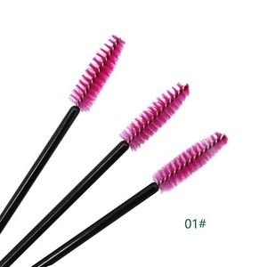 แปรงไนลอนแบบใช้แล้วทิ้ง แปรงปัดคิ้วแบบพกพา สีสันสดใส แปรงปัดมาสคาร่าซิลิโคน แปรงปัดขนตา ชุดแต่งหน้ากลิตเตอร์ - Product Image 6