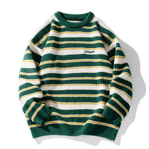 Custom-Fit Men's <strong>Striped</strong> <strong>Jumper</strong> - Textured Winter Pullover &amp; Urban Street Cred - Product Image 3