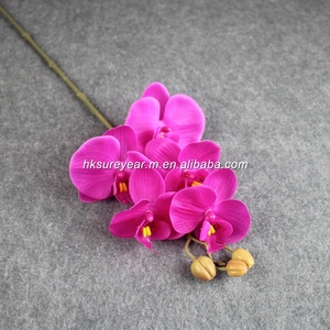 Orchidée Papillon Artificielle en PU Effet Naturel 69cm, Tige en Latex Phalaenopsis avec Fil de Fer pour Décoration Intérieure - Product Image 4