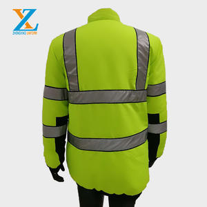 Chaqueta DE SEGURIDAD reflectora de alta visibilidad para invierno personalizada, uniforme de <span class=keywords><strong>guardaespaldas</strong></span>, chaqueta de trabajo, abrigos, ropa de construcción de alta visibilidad - Product Image 4