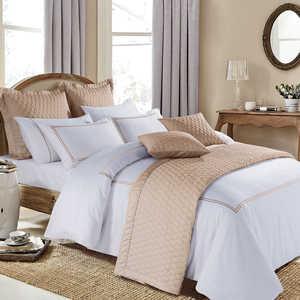 ผ้าปูที่นอนผ้าซาตินผ้าฝ้ายระบายอากาศได้ดีหลากสีสำหรับโรงแรม - Product Image 1