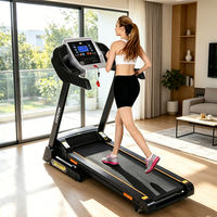 Moteur DC puissant de 2,0 ch, machine d'entraînement professionnelle, 12 programmes de fitness, tapis roulant électrique pour entraînement en intérieur